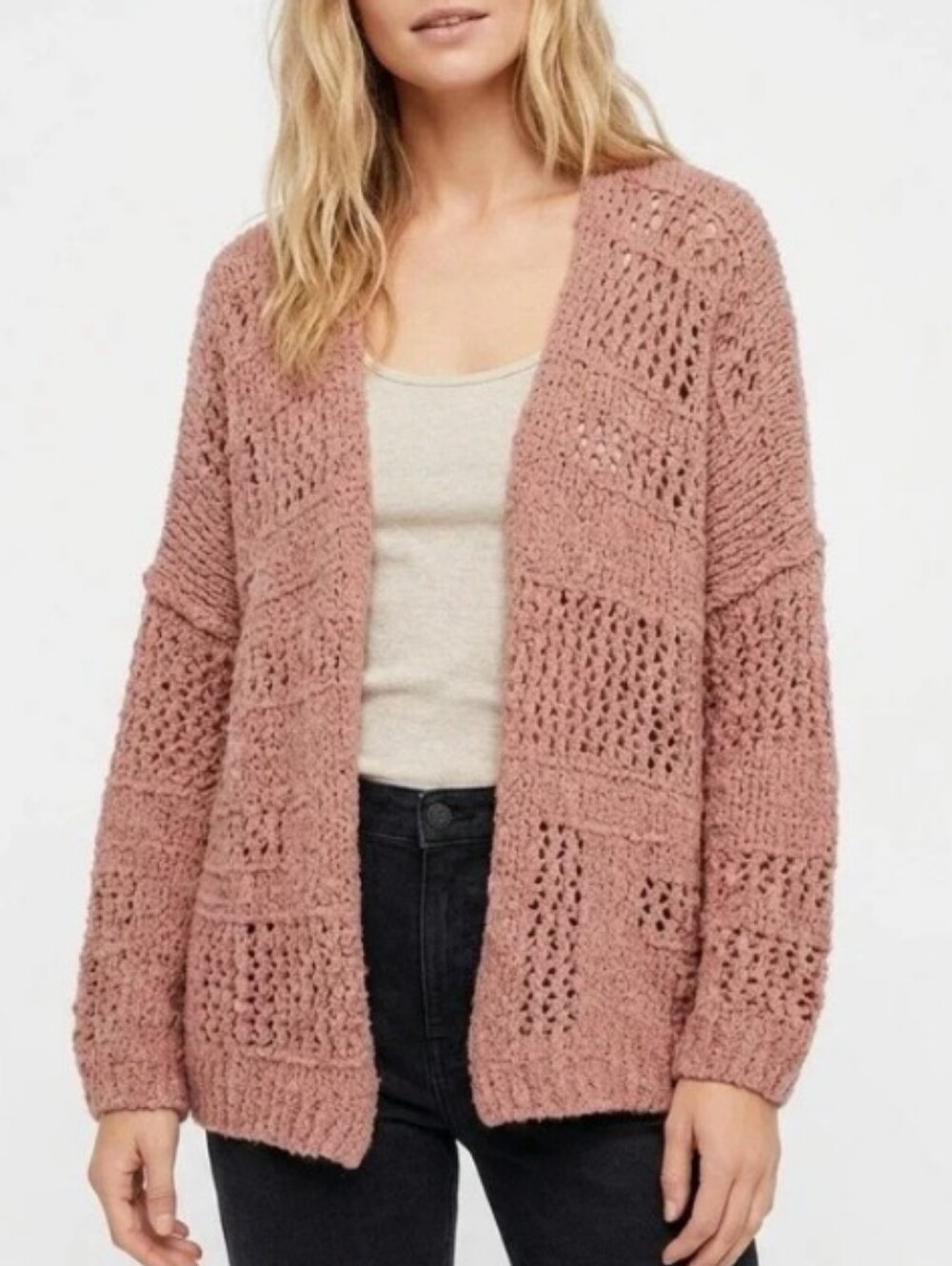 FREE PEOPLE saturday morning oversized slouch cardigan sweater S M